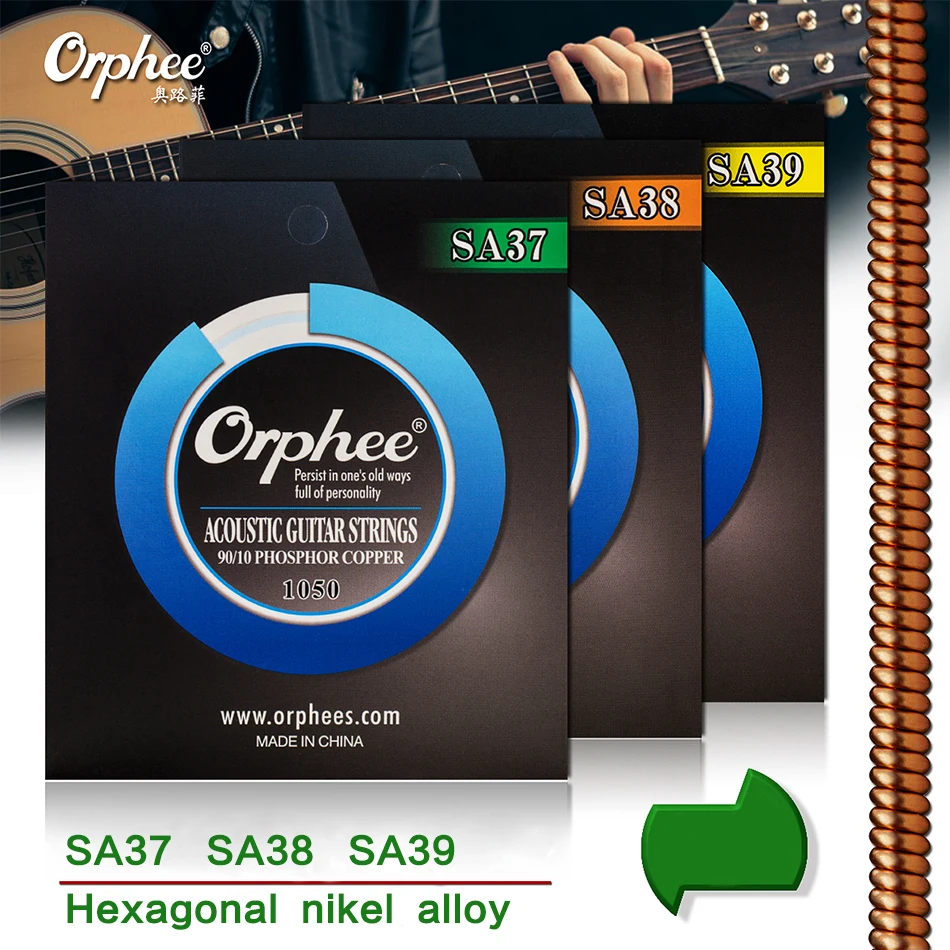 Аксессуары для акустической гитары Orphee SA37 SA38 SA39 шестигранный никелевый сплав 90 10