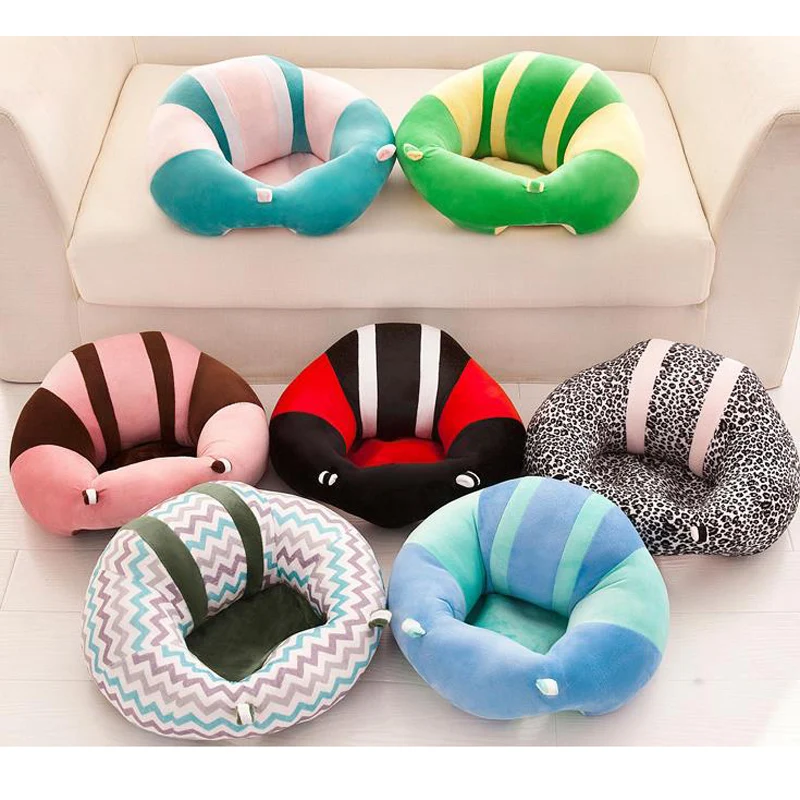 Круглые плюшевые детские сиденья учатся сидеть на диване игровой коврик подушка