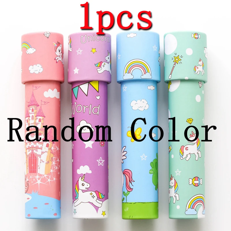 Random Color 1pcs Калейдоскоп в мультяшном стиле, волшебные изменяющиеся регулируемые Необычные Цветной мир, игрушки для детей, аутизм, детские игрушки-головоломки, калейдоскопы - Цвет: Random Color 1pcs
