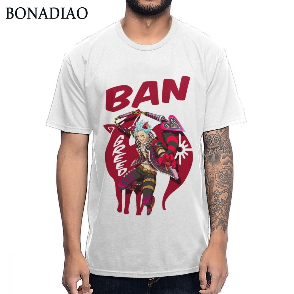 Футболка с изображением семи смертных грехов Бан лиса грех жадности летняя