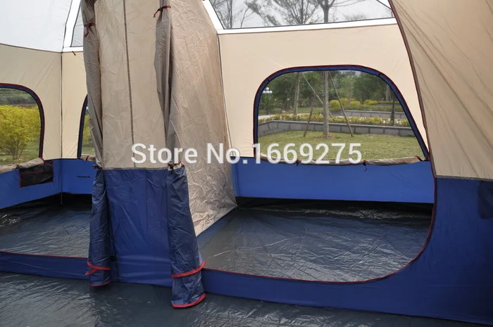 OZtrail супер большой анти шторм 6-12 человек Открытый Кемпинг Семейная кабина Водонепроницаемый Рыбалка пляж палатка 2 спальни 1 гостиная
