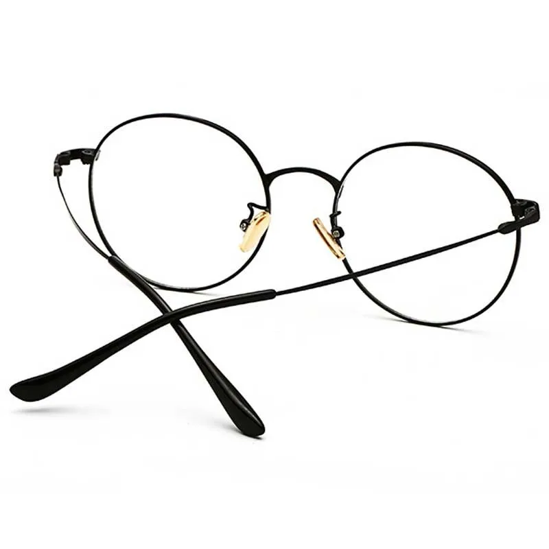 Круглые очки в металлической оправе стиле ретро с синим светом для женщин и