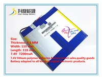 b131 43110118 7 4v7200mah40110120 polymer lithium ion battery li ion battery for tablet pcmp4cell phonespeaker m3
