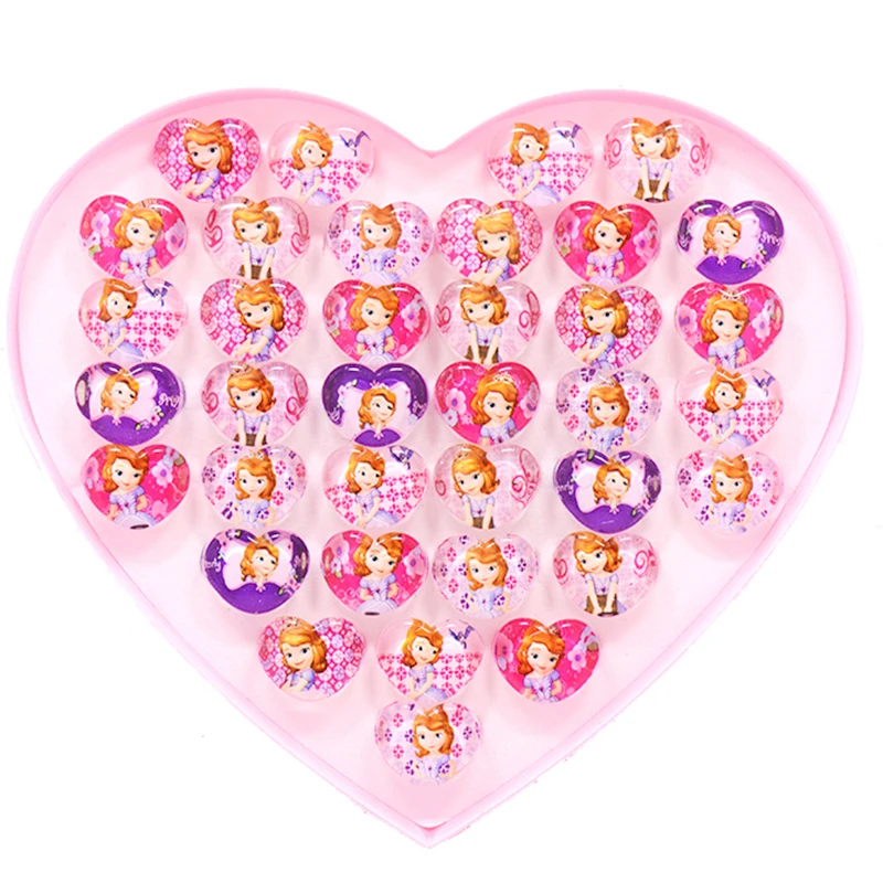20 шт. милые разноцветные кольца принцессы с героями мультфильмов София первое