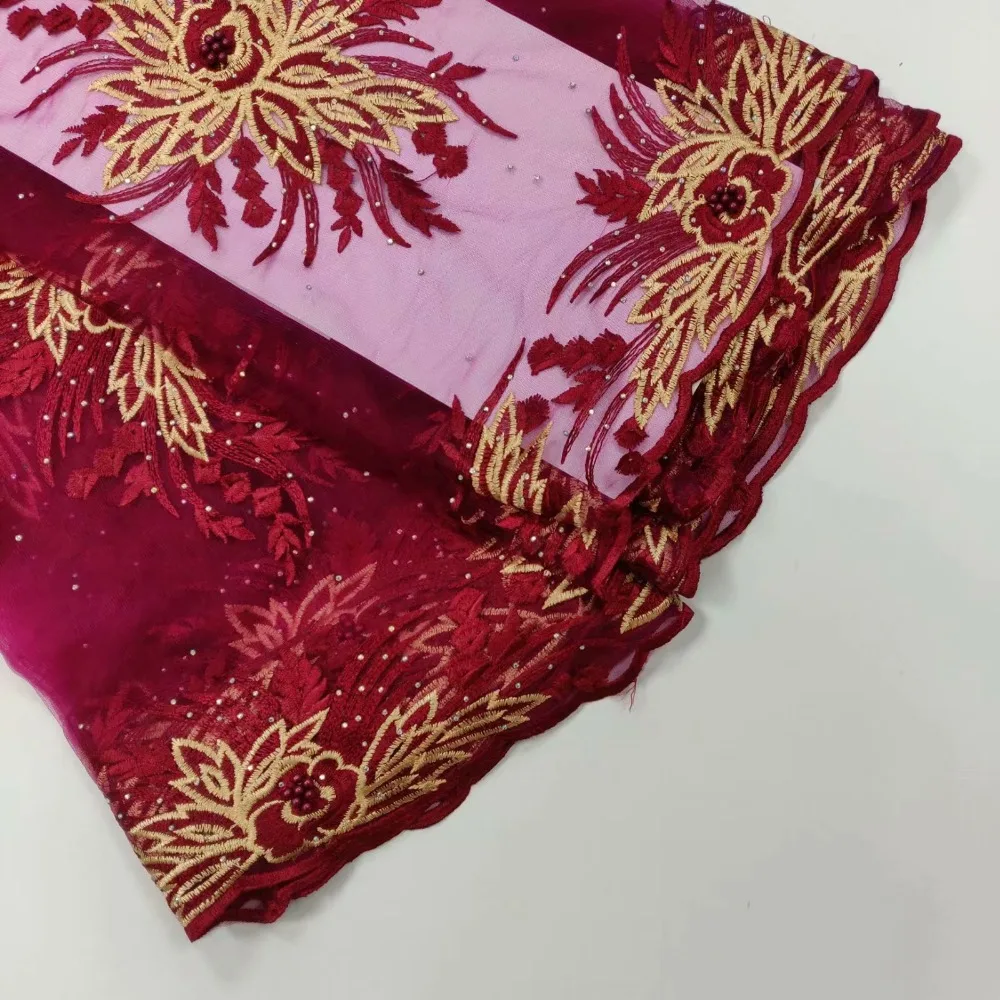 Королевский Фиолетовый Африканский кружевной ткани 2019 высокое качество Нигерии