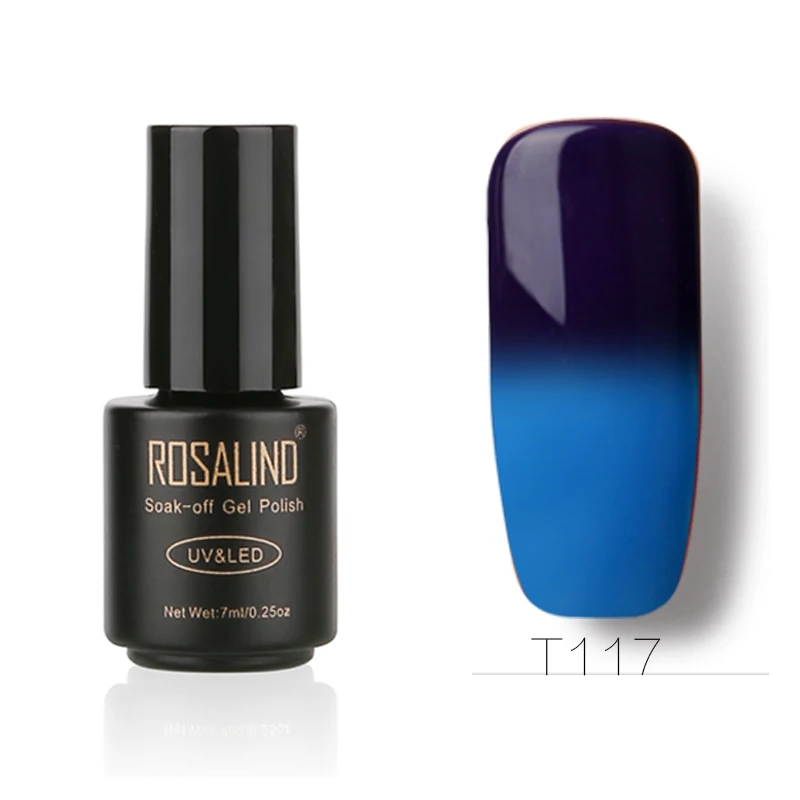 RAT117 Rosalind гель 1S 7 мл меняющий температуру лак для ногтей можно отмачивать Гель-лак для ногтей Полупостоянный Гель-лак УФ светодиодный клей для ногтей - Цвет: RAT117