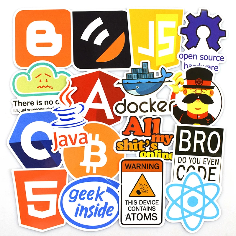 50 шт. Java интернет JS phr Html облачный Docker Биткойн язык программирования приложение