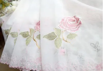 Занавеска пасторальная вышитая кофейная половинная занавеска для кухни