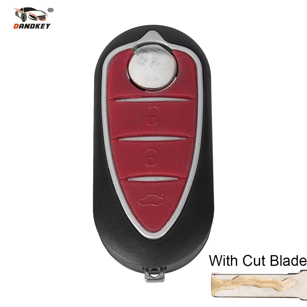 DANDKEY cut blade 3 кнопки дистанционного ключа Fob чехол Оболочка Чехол для Alfa Romeo Mito Giulietta
