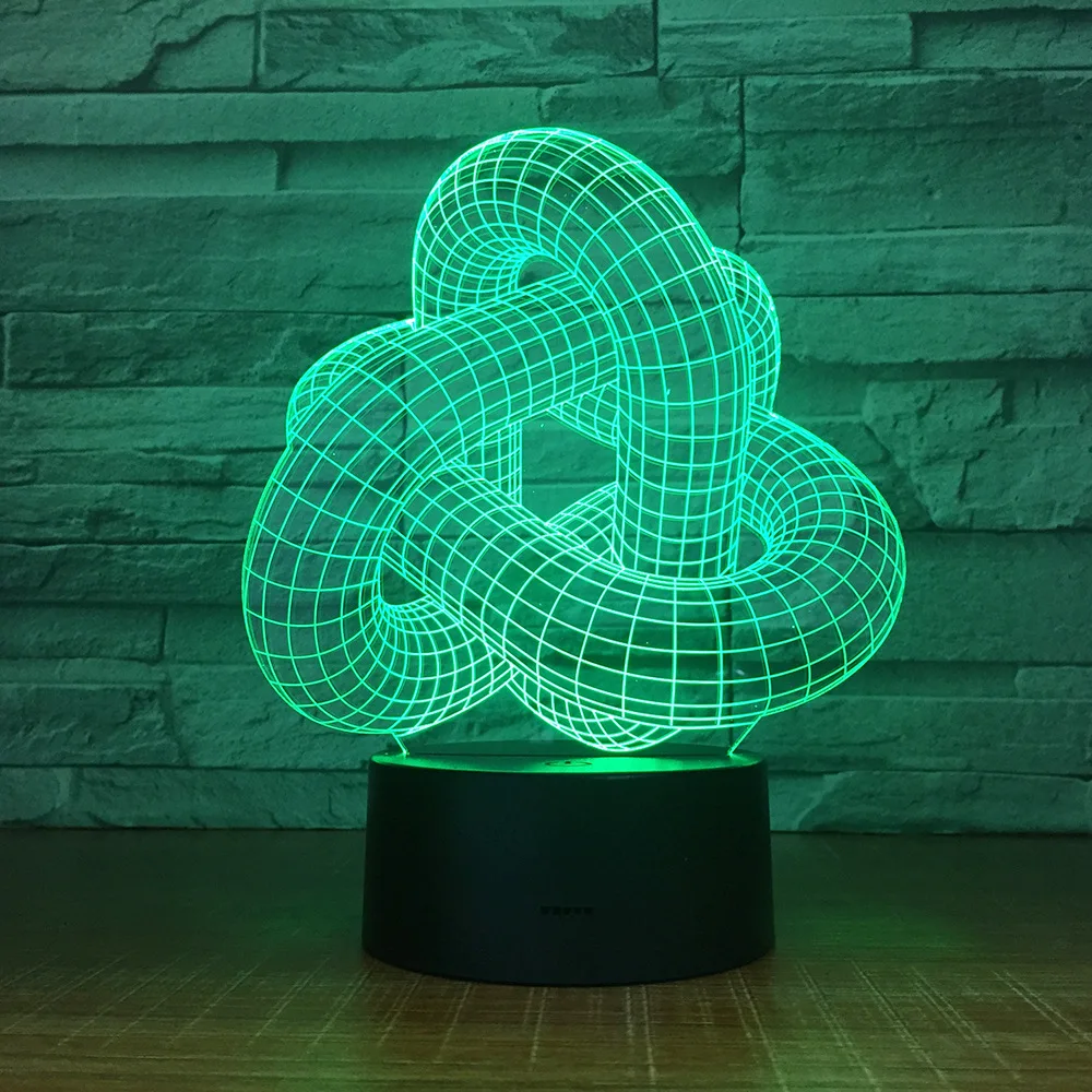 Новинка Подарочная приглушаемая настольная 3d лампа Magic Twist с блокированным узлом