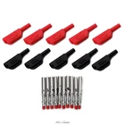 10 комплектов 4 мм Выдвижная оболочка Штабелируемый разъем типа банан разъем для припоя