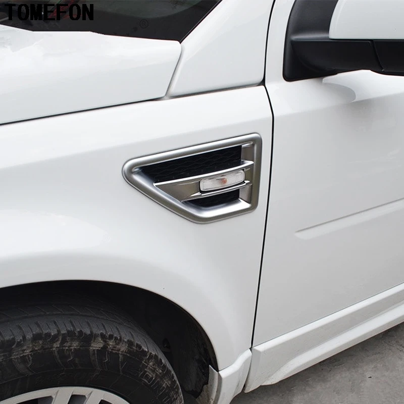 

TOMEFON ABS Chrome Door Air Vent Nozzle Cover Trim AC Outlet Matte Trim For Land Rover Freelander 2 LR2 2011 2012 2013 2014 2015