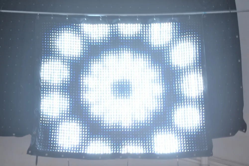 2015 new Free shipping P3 1x3m Full Colour DJ LED Video Curtain Star Cloth Matrix Backdrop PC with software | Лампы и освещение