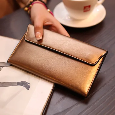 

Split Leather Women Wallets Long Thin Purse Multiple Cards Holder Clutch Bag For Ladies Fashion Standard Wallet Drop Shipping