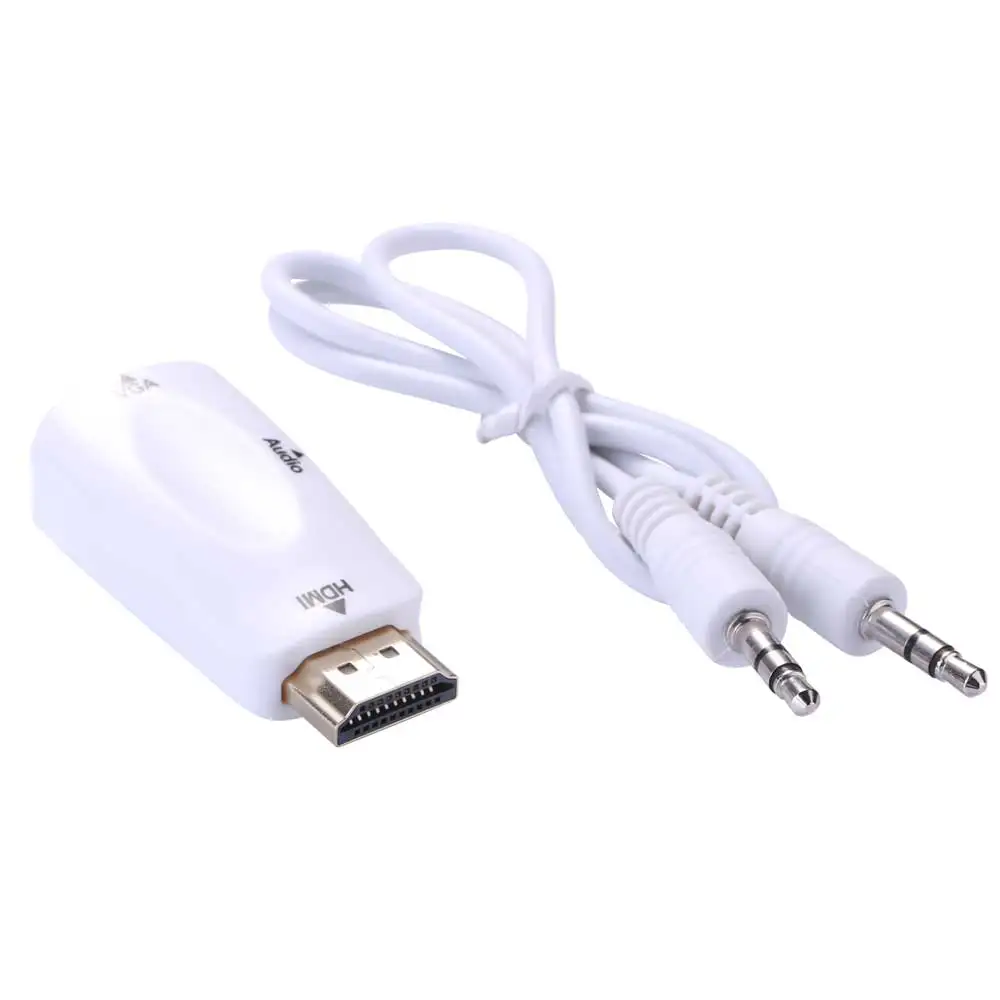 HDMI в VGA конвертер адаптер с 3 5 мм AV аудио кабель для ПК ноутбука планшета поддержка