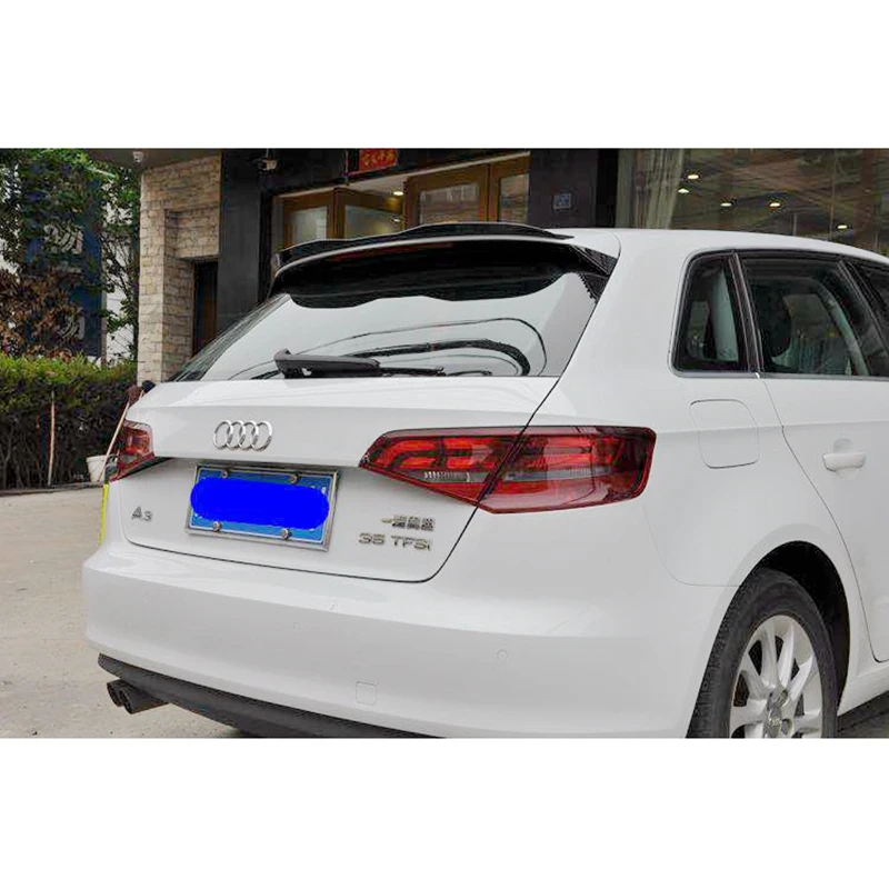 MD стиль черный фортепиано краска Задний спойлер крыла окна для Audi A3 8V Хэтчбек 4