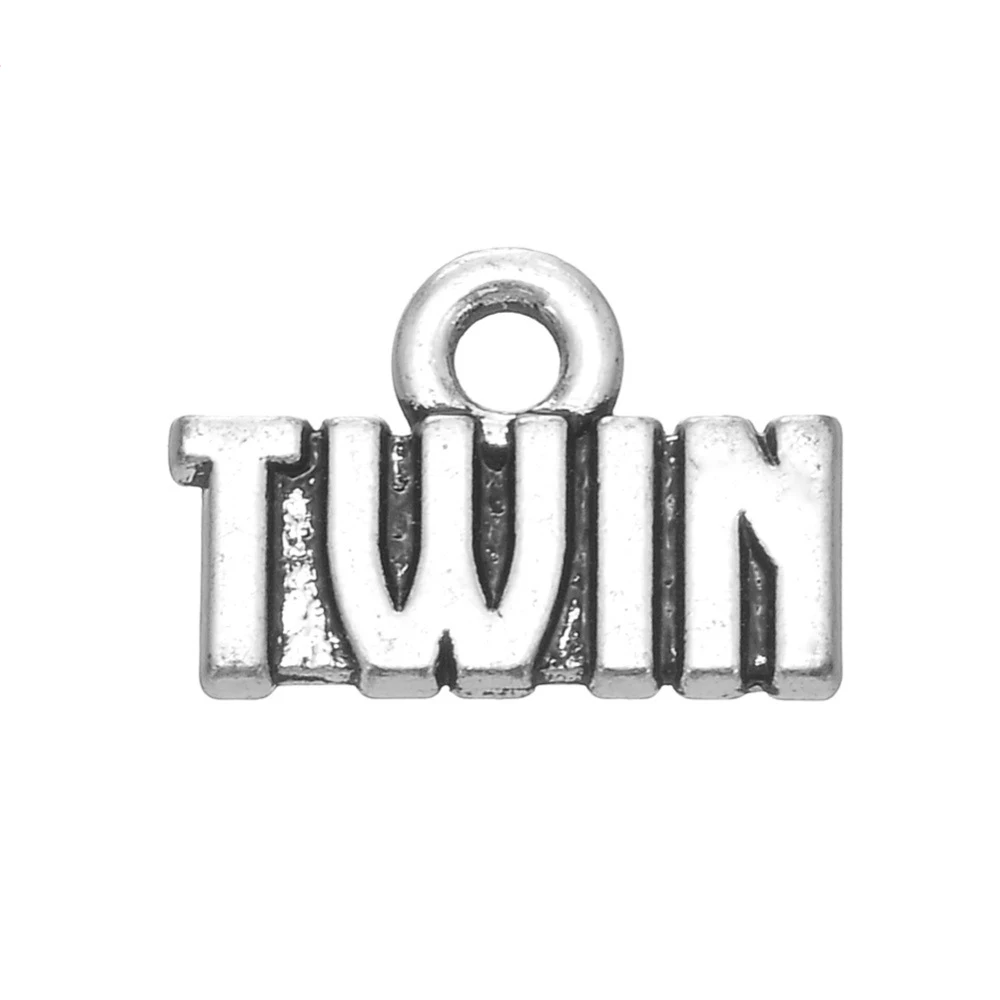 Подвески сделай сам 30 шт. подвески с буквами в форме сердца античное серебро