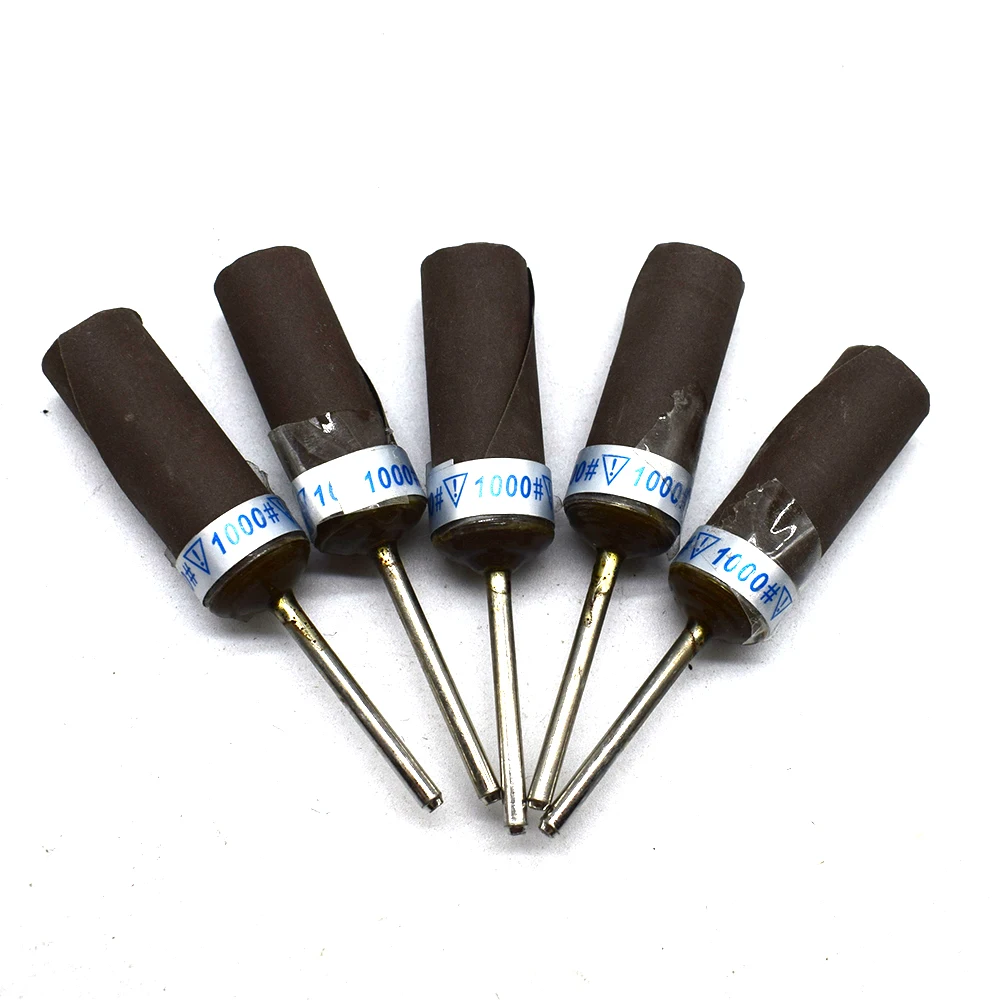 

5PCS 240 Grit Abrasive Sand Paper Bar Sandpaper Rotary Cutter Polishing Rod Abrasive Head Jewelry Polishing Tool 2.35MM Stick