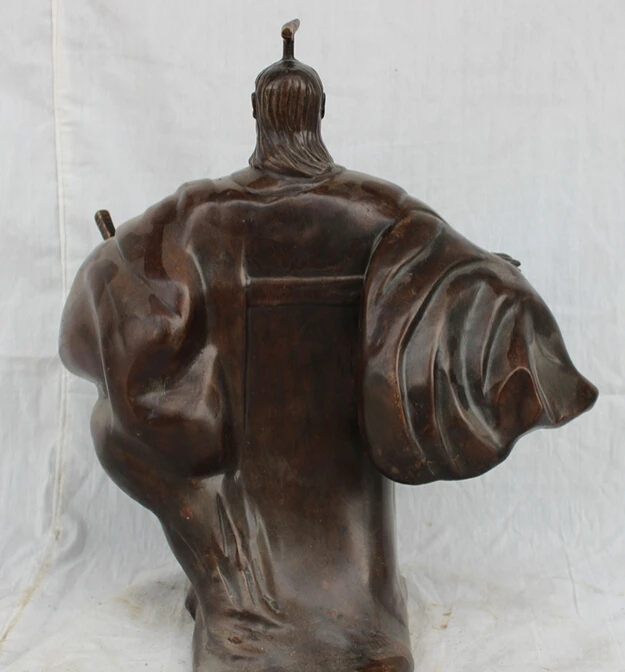 song voge gem S3108 11&quot Chinese Bronze Great Warrior Dynasty First Emperor of Qin Shi Huang Statue | Дом и сад