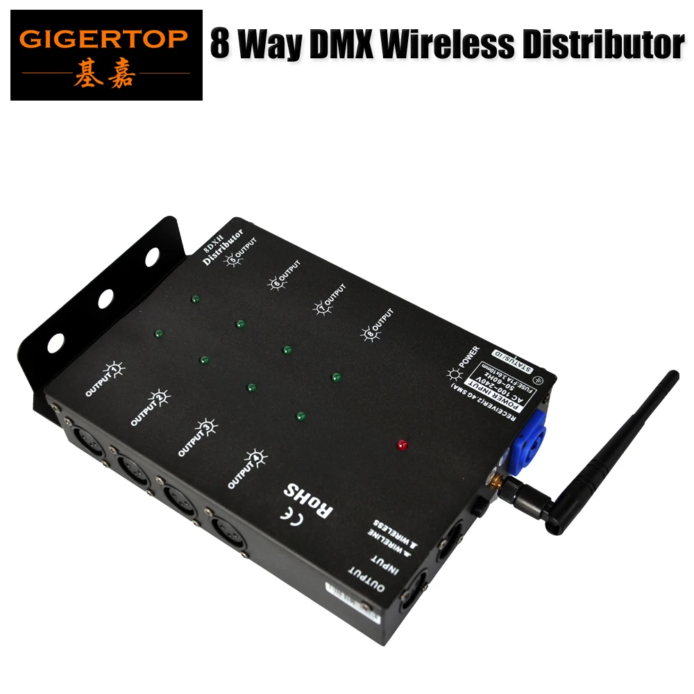 8 Каналы DMX компонентов с 2 4G Беспроводной 512 Связь расстояние 300 м высокое качество