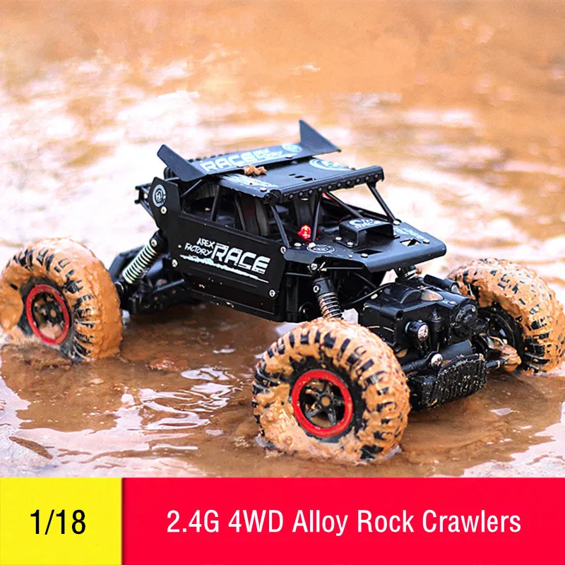 1/18 RC Автомобиль 2 4G 4WD сплав скалолазание автомобиль Высокая скорость гоночный