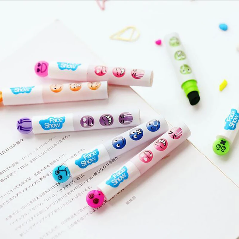 6 шт./лот видов цветов креативная ручка-уплотнитель акварельные маркеры милые