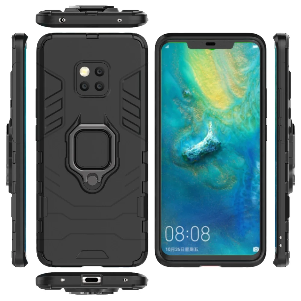 Чехол для Huawei P20 P30 Lite с подставкой и держателем кольца на палец чехол Mate 20 30 Pro 10 9