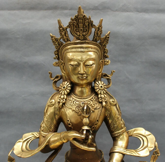 Песня voge Gem S5485 17 &quotТибетский латунный буддизм Joss защита Vajra Vajradhara статуя Будды