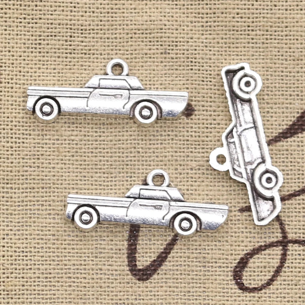 

12pcs Charms Car 27x11mm Antique Silver Color Plated Pendants Making DIY Handmade Tibetan Silver Color Finding Jewelry