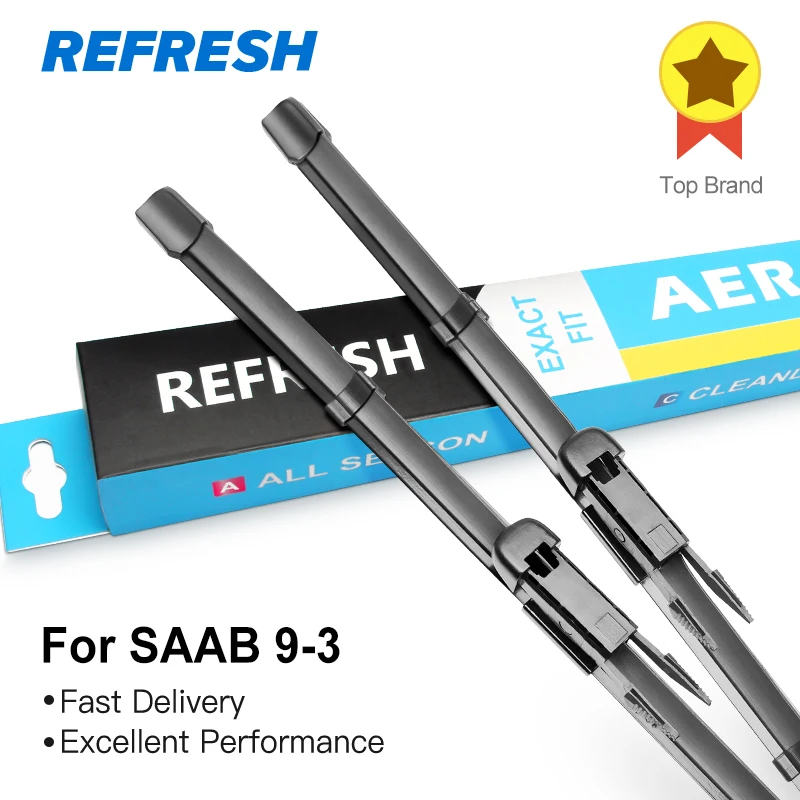 REFRESH Щетки стеклоочистителя для SAAB 9-3 Mk3 Fit Pinch Tab Arms Модель Год с 1998 по 2012 год |