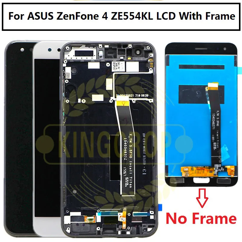 ЖК дисплей для Asus ZE554KL 5 дюйма сенсорный экран в сборе ASUS Zenfone 4 с рамкой Z01KD замена