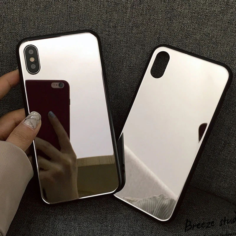 Модная губная помада косметическое зеркало чехол для телефона Капа iphone X XS 6s 6 7 8
