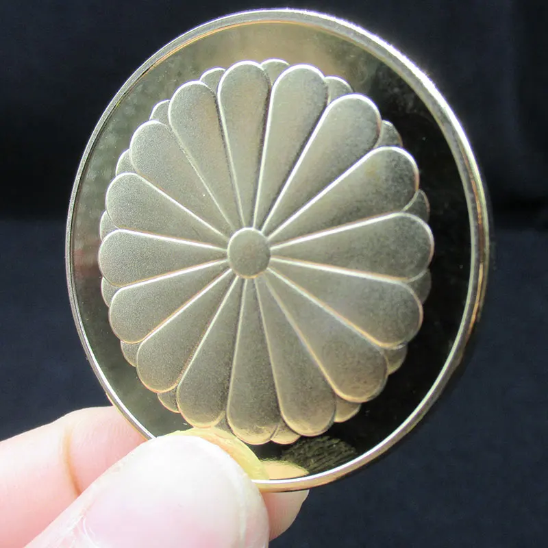 Новинка 2019 японская Золотая Хризантема Феникс металлические монеты сувенир