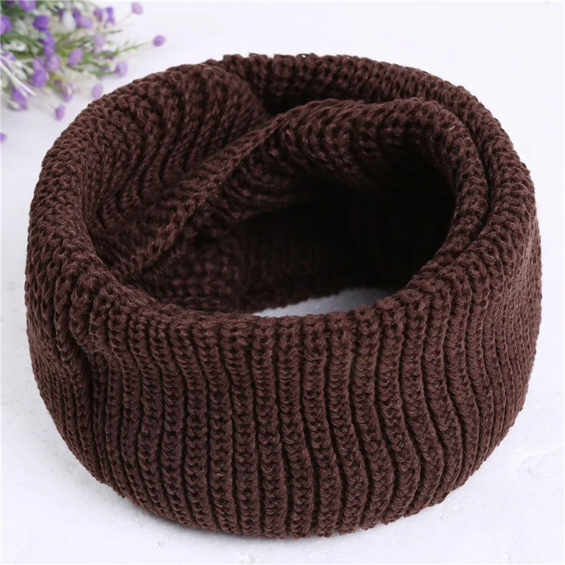 Зимний вязаный шарф-снуд унисекс шаль снуд шарфы бесконечности для женщин и