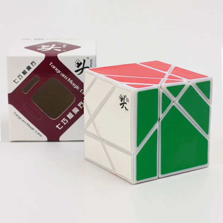 Dayan 7 Tangram волшебный куб головоломка 5 осей 3 ранга куб Экстремальный семь 7 Обучающие игрушки Cubo magico - Цвет: white