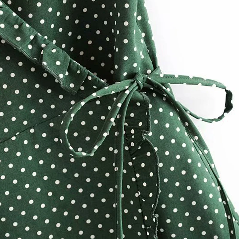 Платье GOPLUS женское летнее Vinatge сексуальное платье с бантом в горошек и оборками