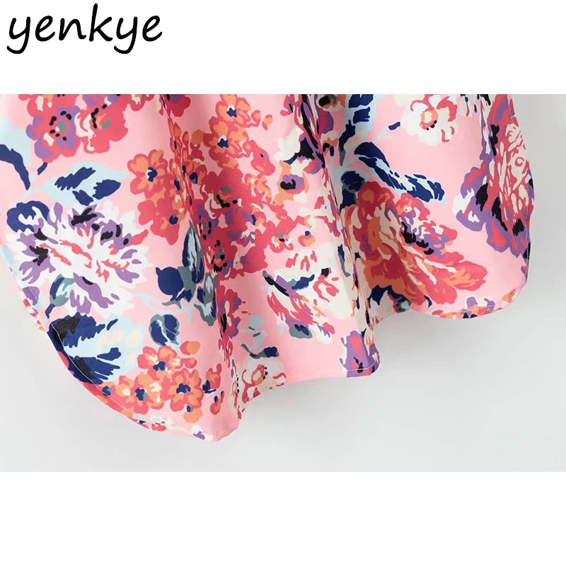 2019 женское платье-рубашка с цветочным принтом платье длинным рукавом и отложным