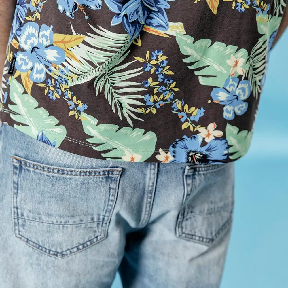 Мужская футболка с принтом SIMWOOD Повседневная дышащая высокого качества