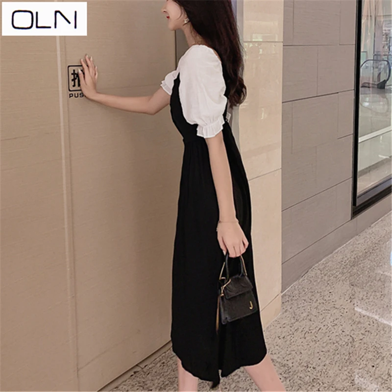 Платье OLN Корейская версия летнее платье vestidos Новое поступление Гонконгский