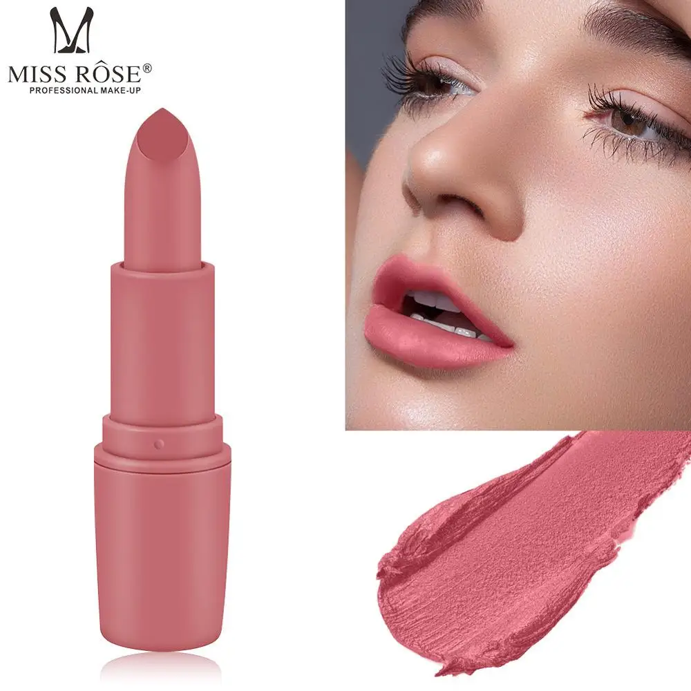MISS ROSE, сексуальная, Обнаженная, красная, матовая губная помада, водостойкая, бархатная губная помада, стойкие, коричневые пигменты, макияж, легко носить, красота, губы