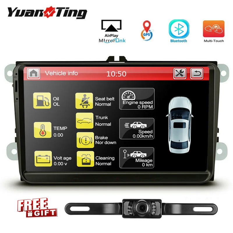 YuanTing 9 дюймов автомобильный стерео одиночный din Авто Радио Для VW Golf MK5 MK6 Passat Jetta