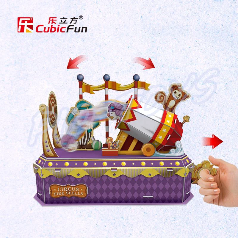 Новогодний подарок цирковые пазлы 3D модель игровой парк здание сделай сам