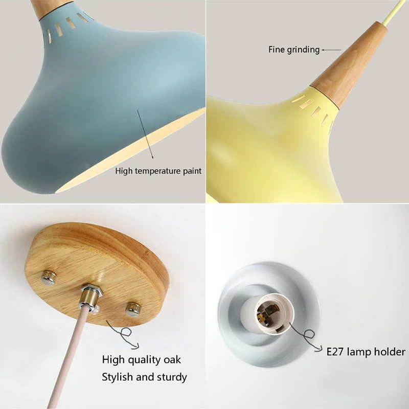 Современный скандинавский подвесной светильник s цветной алюминиевый