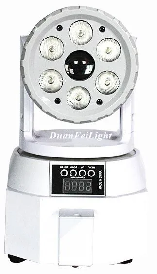 DunFly DuanFei Новинка 2 в 1 мини-dj Лазерная светодиодная Подвижная головка 6x10 Вт RGBW 4 для
