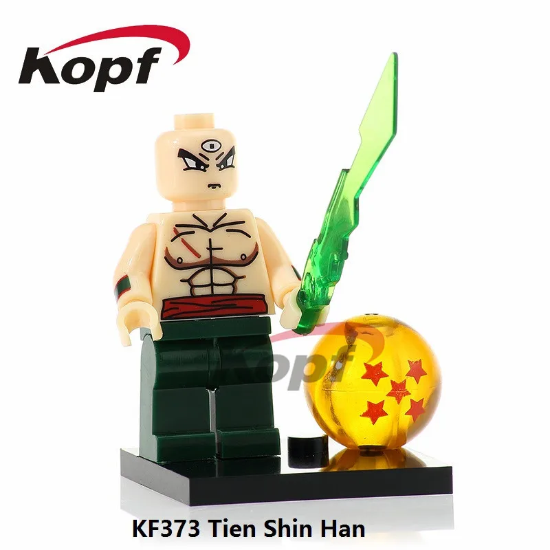 KF373WithoutBox KF2051 строительные Боки Dragon Ball Z рисунок Золотой Freiza Krilin General Bule Future трусы кирпичи экшн подарок для детей игрушки - Цвет: KF373WithoutBox