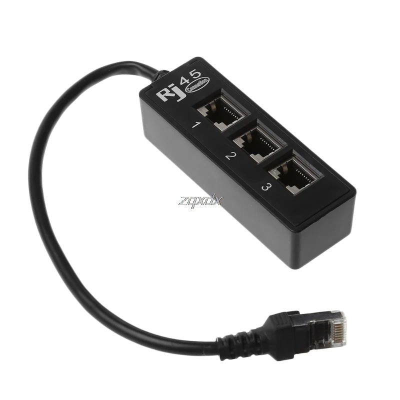 LAN Ethernet Cable Splitter Network RJ45 1 Male To 3 Female Connector Adapter Whosale&ampDropship | Безопасность и защита