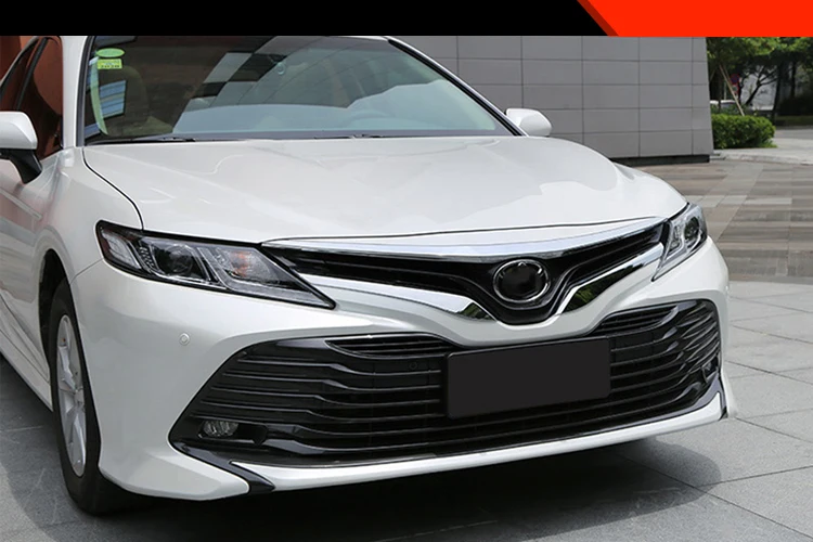 Подходит для Toyota Camry XV70 ABS Хромированная Передняя лицевая решетка гриль крышка двигателя накладка автомобильные аксессуары Стайлинг