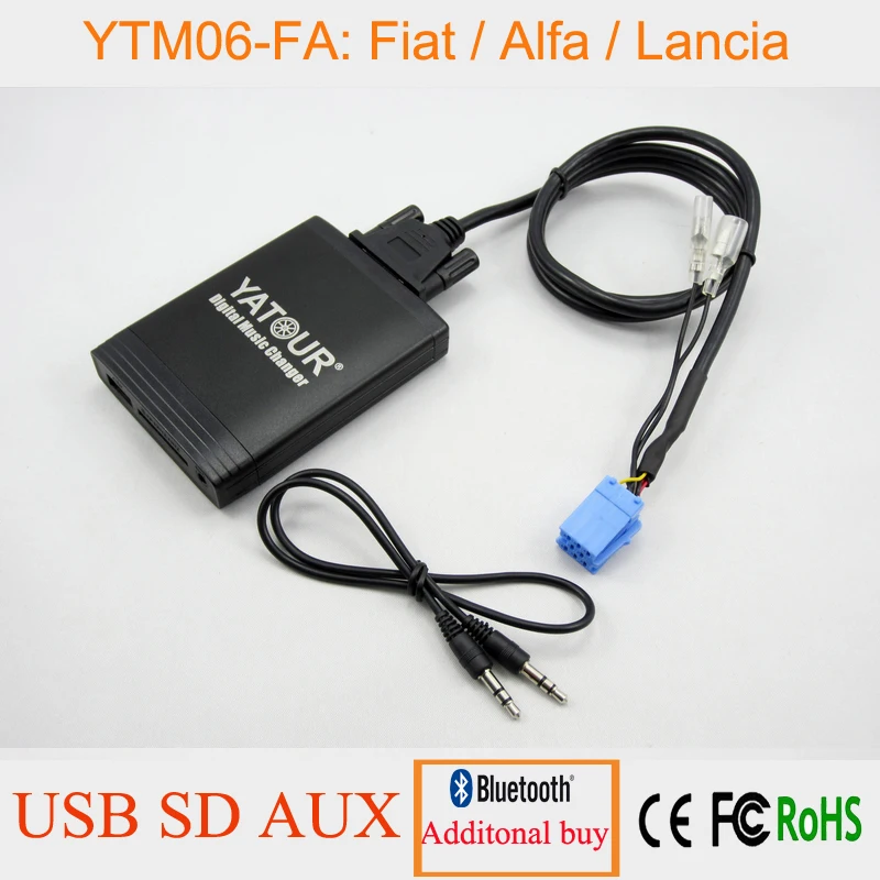 Yatour цифровой музыки чейнджер автомагнитолы USB SD AUX mp3 плеер подходит Fiat / Alfa Romeo