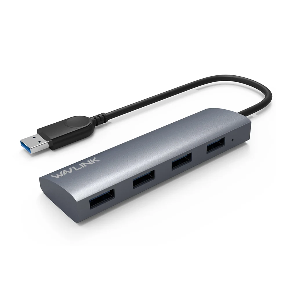 Wavlink usb-хаб 3,0 4 порта алюминиевый сплав высокая скорость 5 Гбит/с Мульти USB 3,0 концентратор разветвитель адаптер для ноутбука macbook компьютер