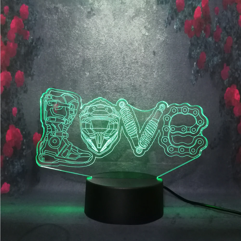 Креативный 3D декор для спальни ночник Романтическая коллекция любви свадебное